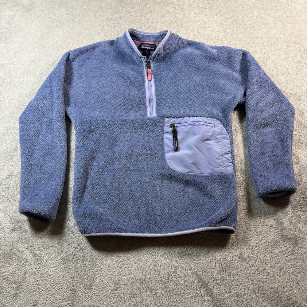 Patagonia Re-Tool 1/2-Zip Pullover Women XS Blue Fleece Quarter Zip Pocket 25340